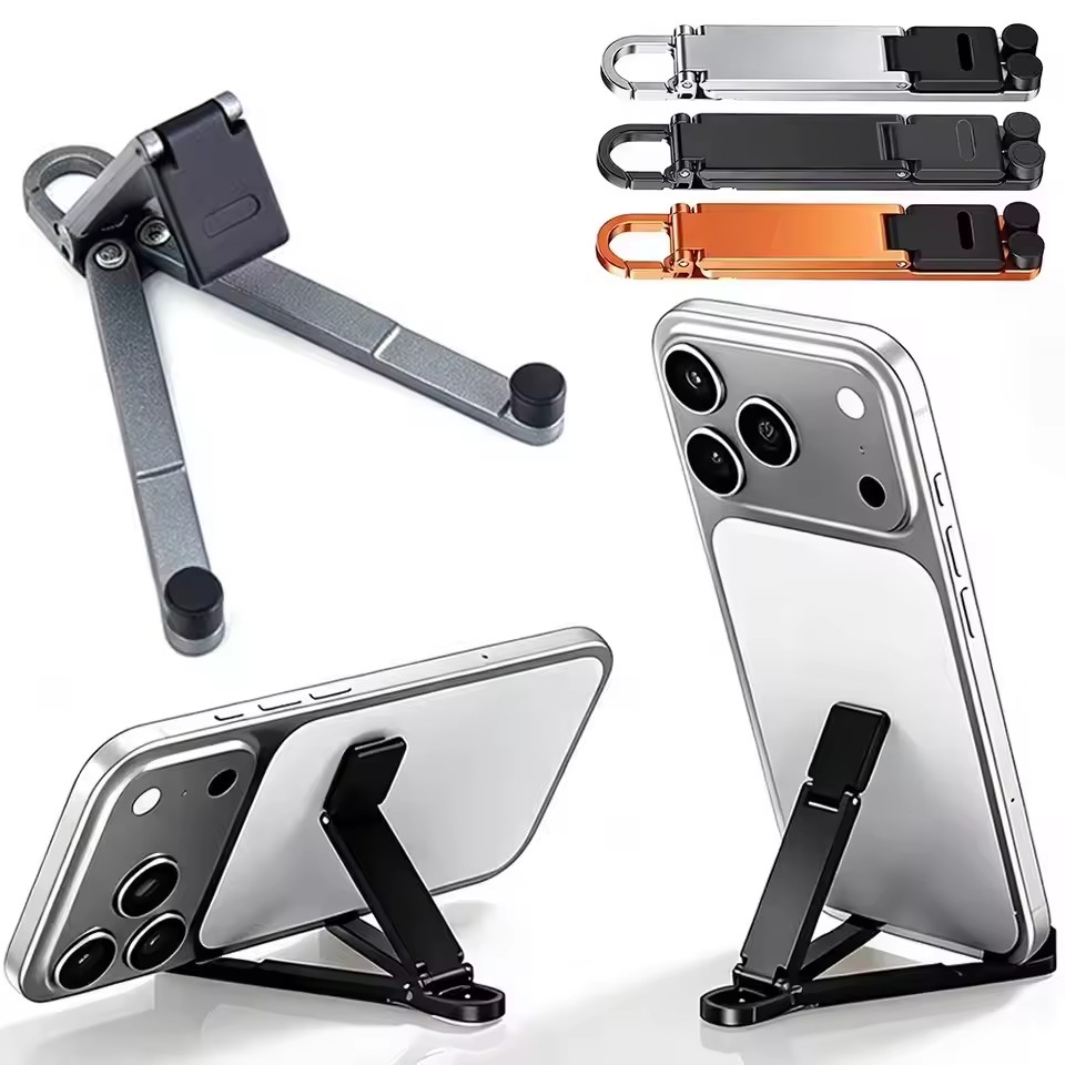 Phone Accessories - Foldable Keychain Phone Stand Multi-Angle Adjustable
