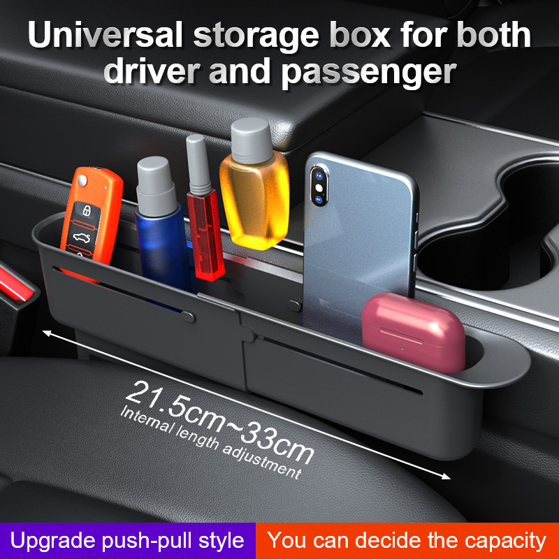 Phone Accessories Organizer - 2PC Adjustment Car Seat Gap Storage