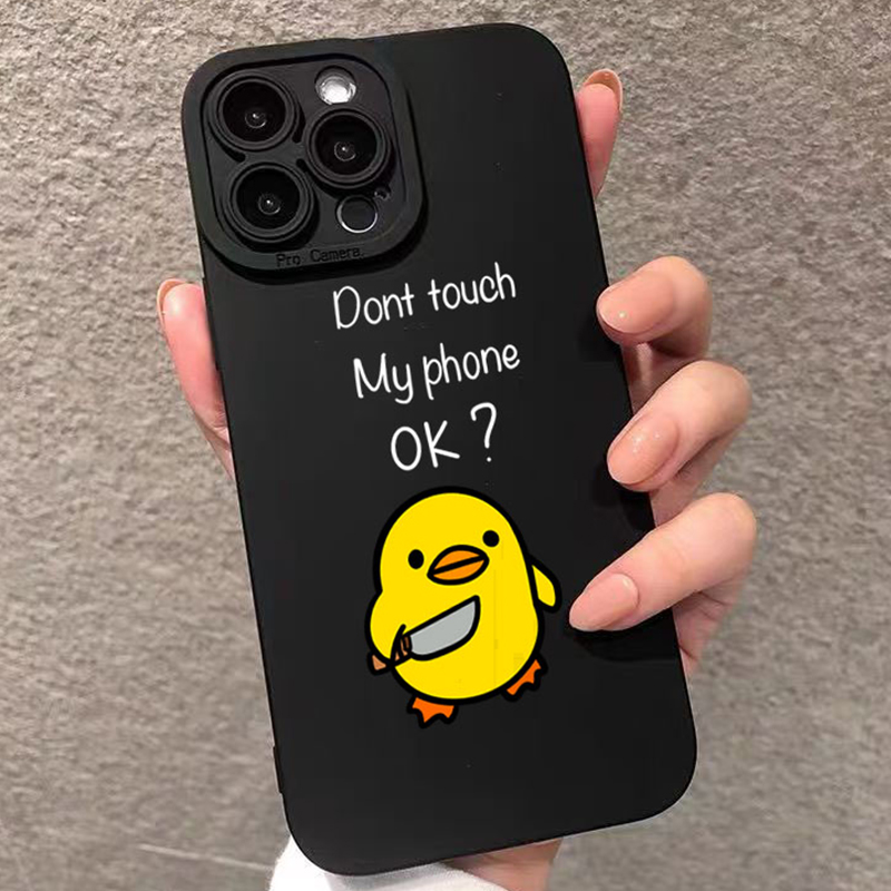 Xo Phone Accessories - Cute Minimalist Cartoon Duck Silicone Phone