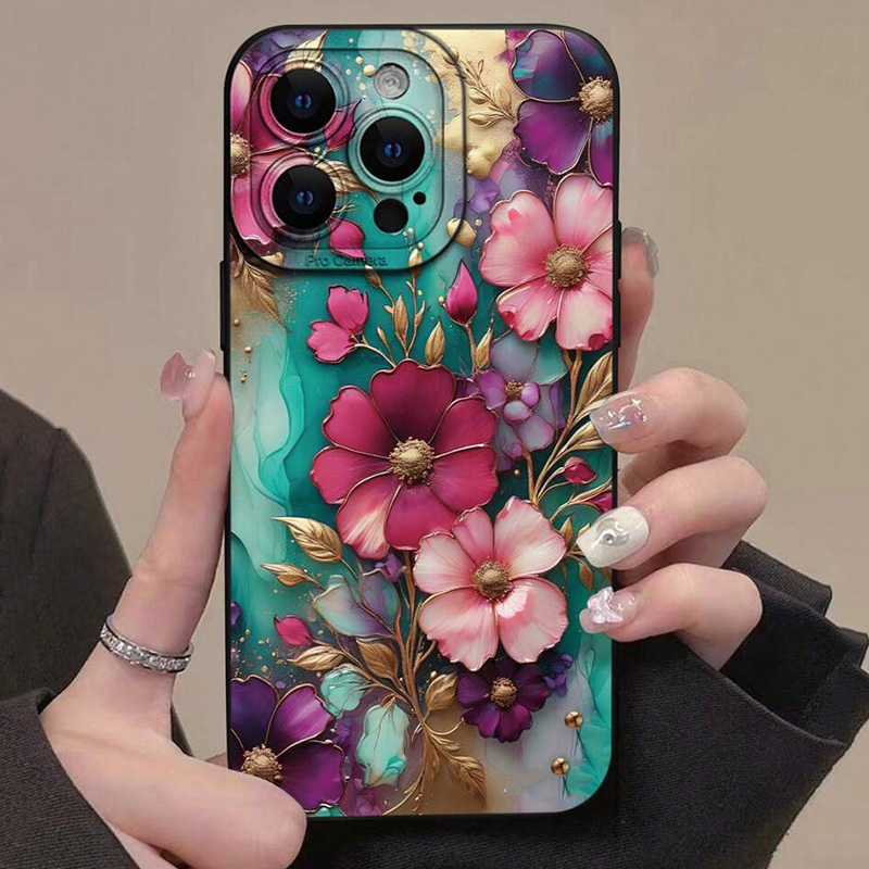 Xo Phone Accessories - Vintage Floral Pattern Phone Case For