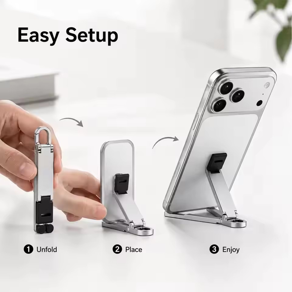 Foldable Keychain Phone Stand  - Phone Accessories review and price