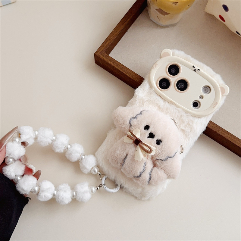 3D Cartoon Bowknot Puppy Warm  - Phone Accessories Iphone review and price