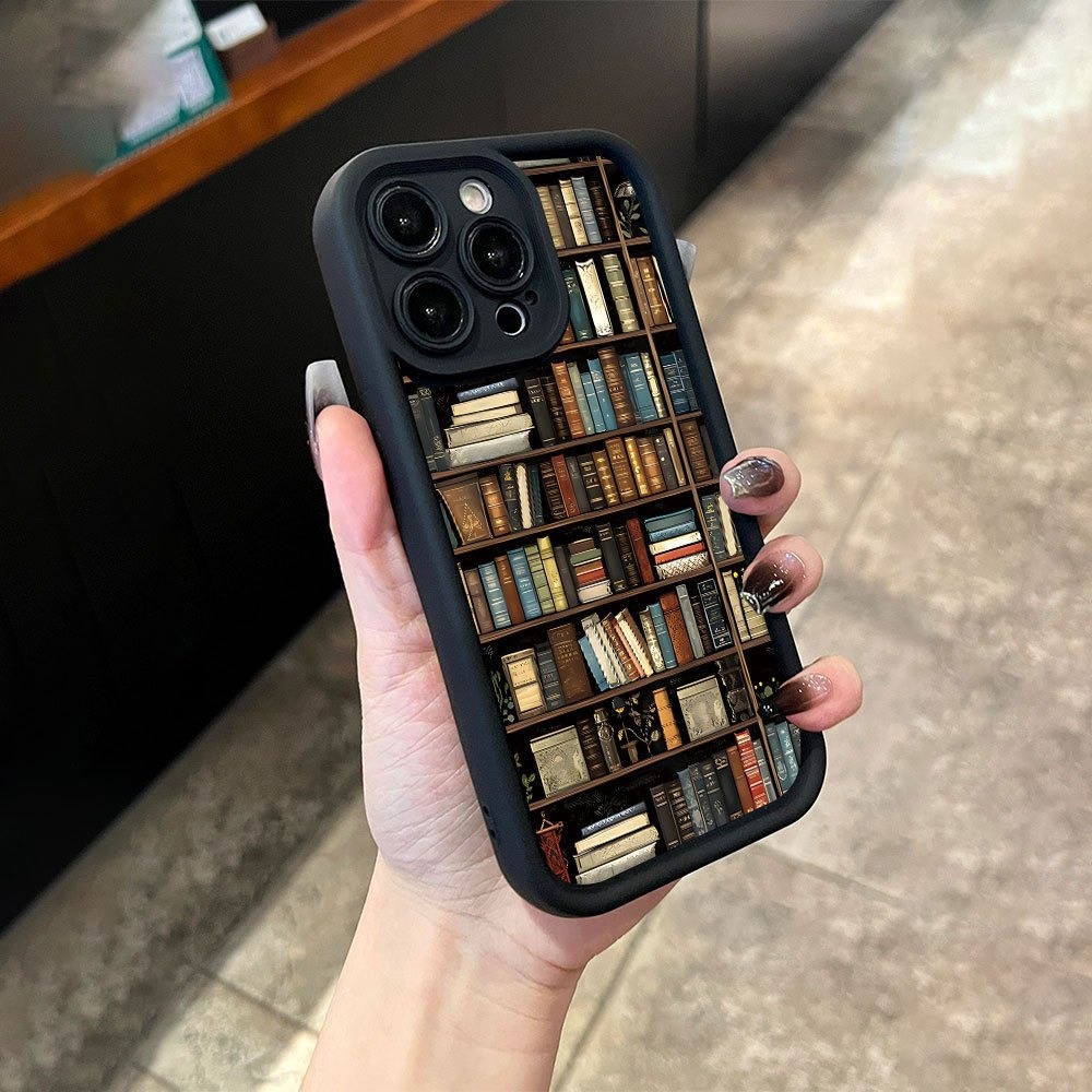 Book Shelf Creative Pattern Ph - Phone Accessories Iphone review and price