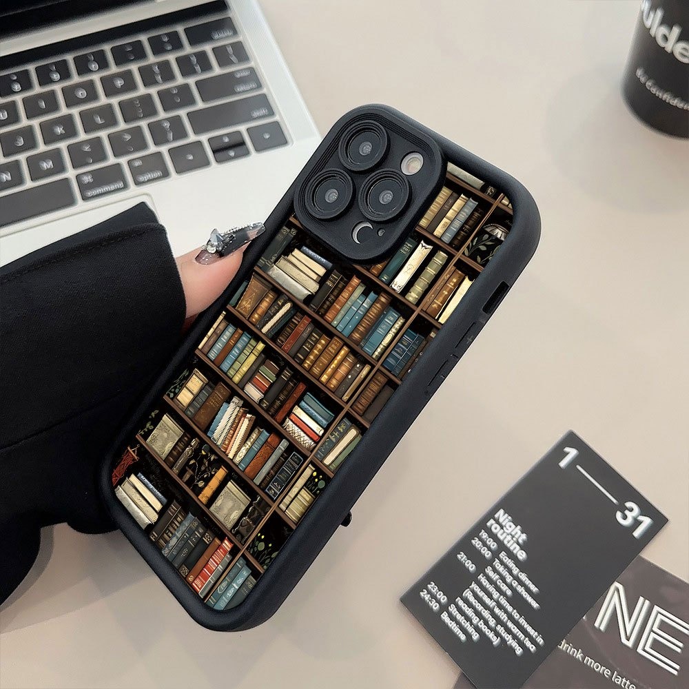 Book Shelf Creative Pattern Ph - Phone Accessories Iphone review and price