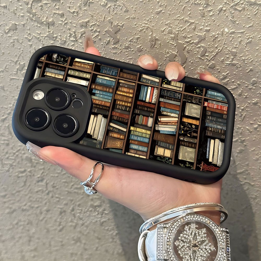 Book Shelf Creative Pattern Ph - Phone Accessories Iphone review and price