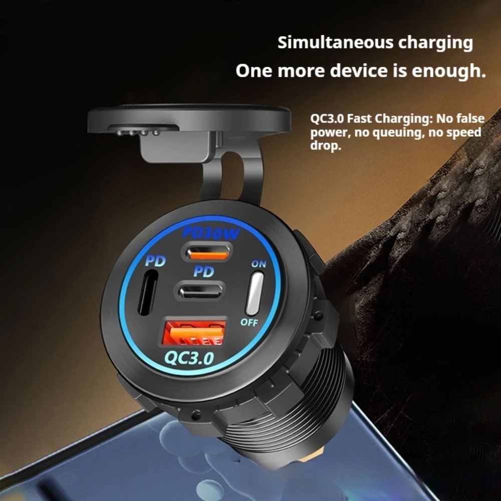 83W PD QC3.0 4-Port Car Charge - Usb C Hub review and price