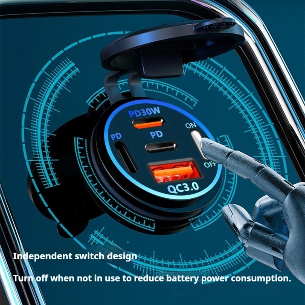83W PD QC3.0 4-Port Car Charge - Usb C Hub review and price
