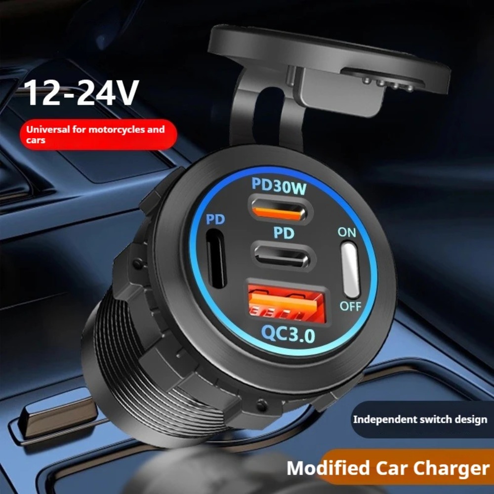 83W PD QC3.0 4-Port Car Charge - Usb C Hub review and price