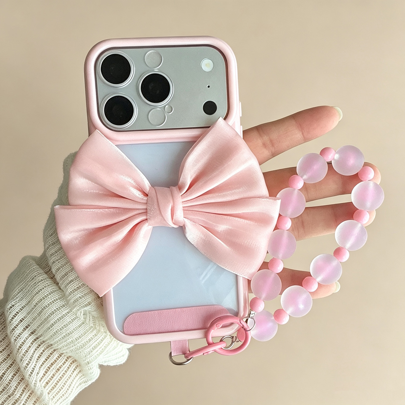 Bow Pink Frame Clear Phone Cas - Phone Accessories Crochet review and price