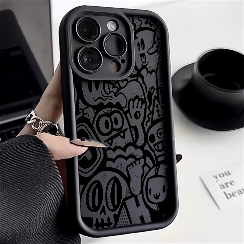 Black Graffiti Phone Case For  - Xo Phone Accessories review and price