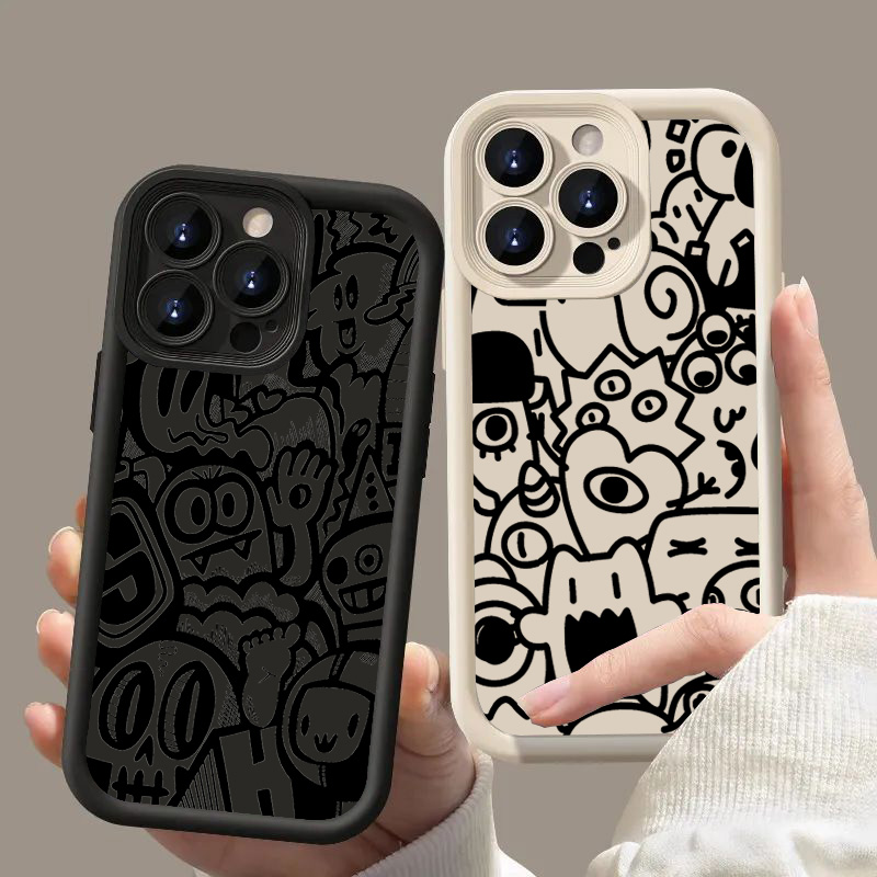 Black Graffiti Phone Case For  - Xo Phone Accessories review and price