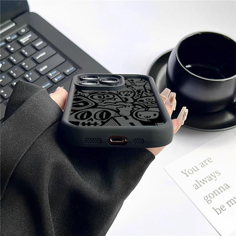 Black Graffiti Phone Case For  - Xo Phone Accessories review and price