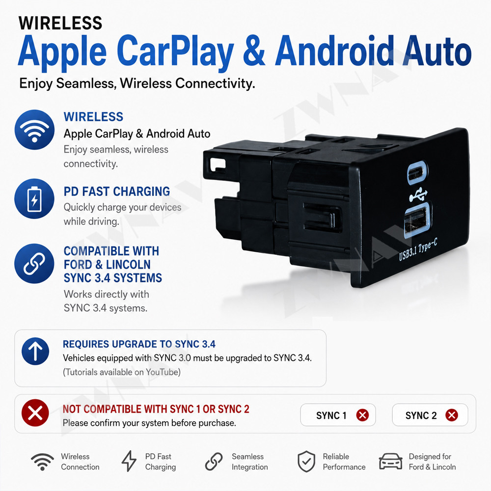 Wireless CarPlay Android Auto  - Usb C Hub review and price