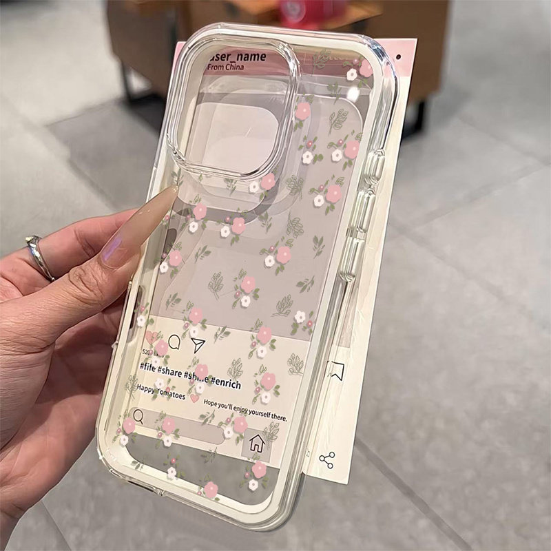 Green Leaves Pink Flower 2in1  - Xo Phone Accessories review and price